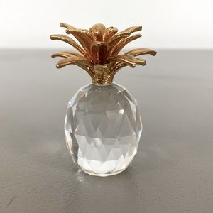 Swarovski Crystal Faceted Pineapple Gold-Tone Leaves, darling keepsake